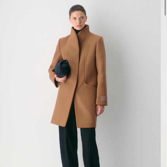 Aritzia Jackets & Blazers - Aritzia Camel Wool-Blend Pea Coat